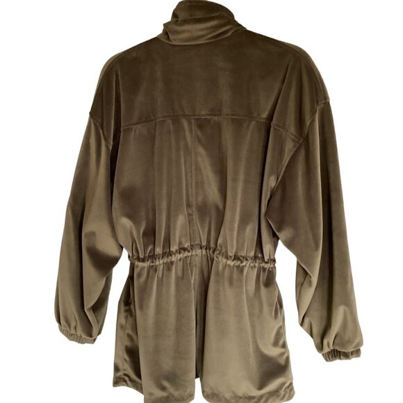 Current Seen Velour Jacket Women's Size Medium Fully Lined Hidden Front Zipper - Picture 2 of 10